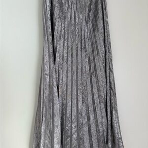 GAP Metallic Silver Midi Skirt